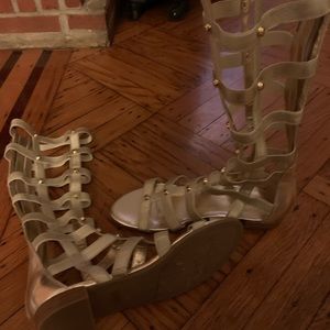 Gladiator gold sandals
